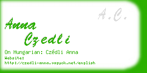 anna czedli business card